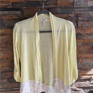 Splendid Yellow and Cream Cardigan